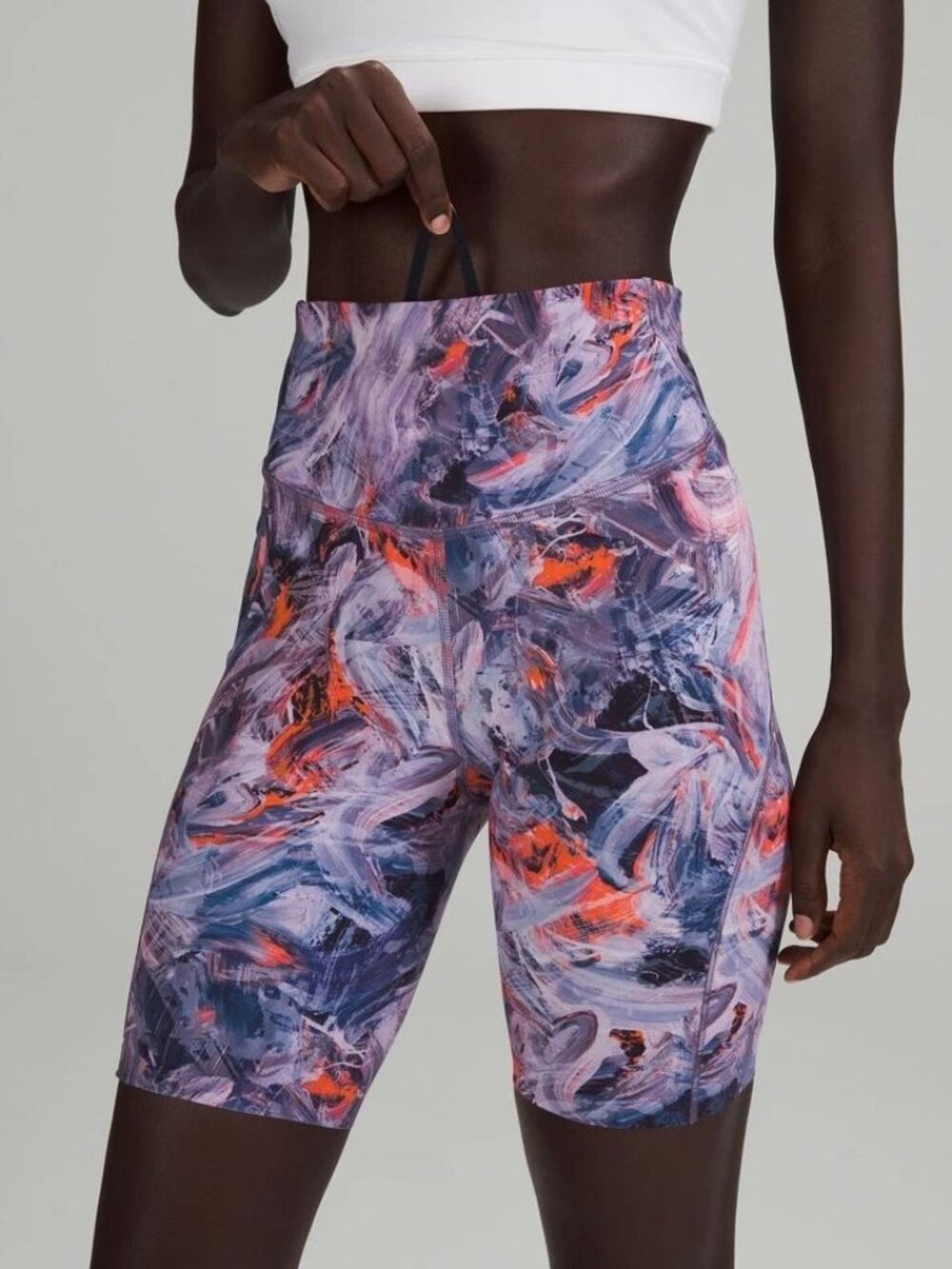 Lululemon Base Pace High Rise Biker Shorts Atmospheric Purple Nulux Size 4